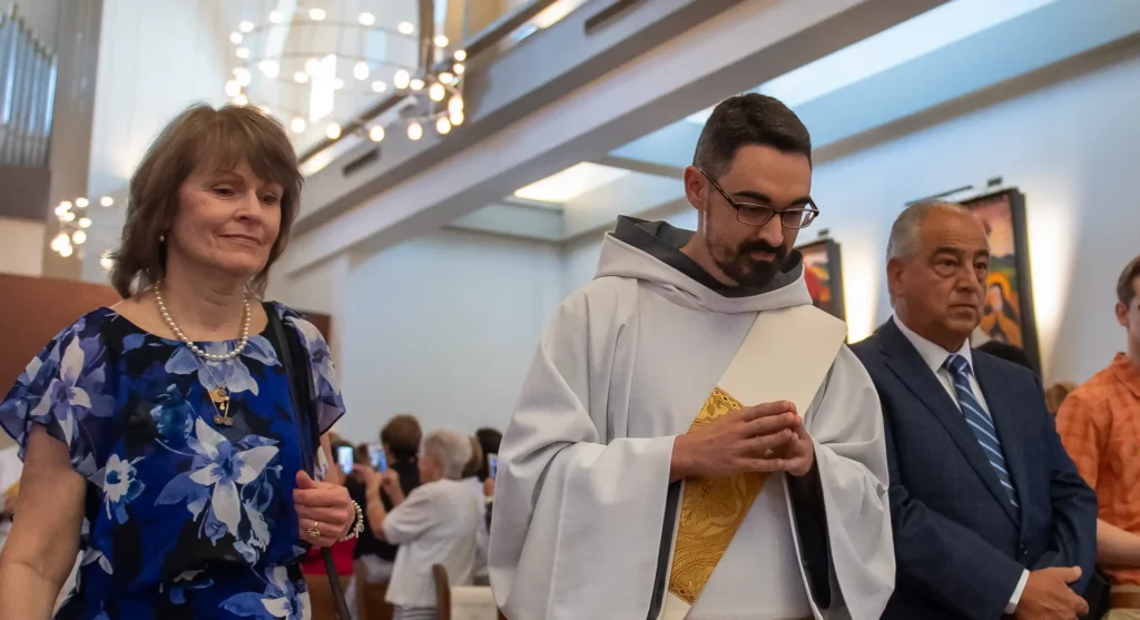 seminarian with parents