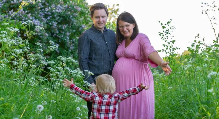 Family expecting a baby