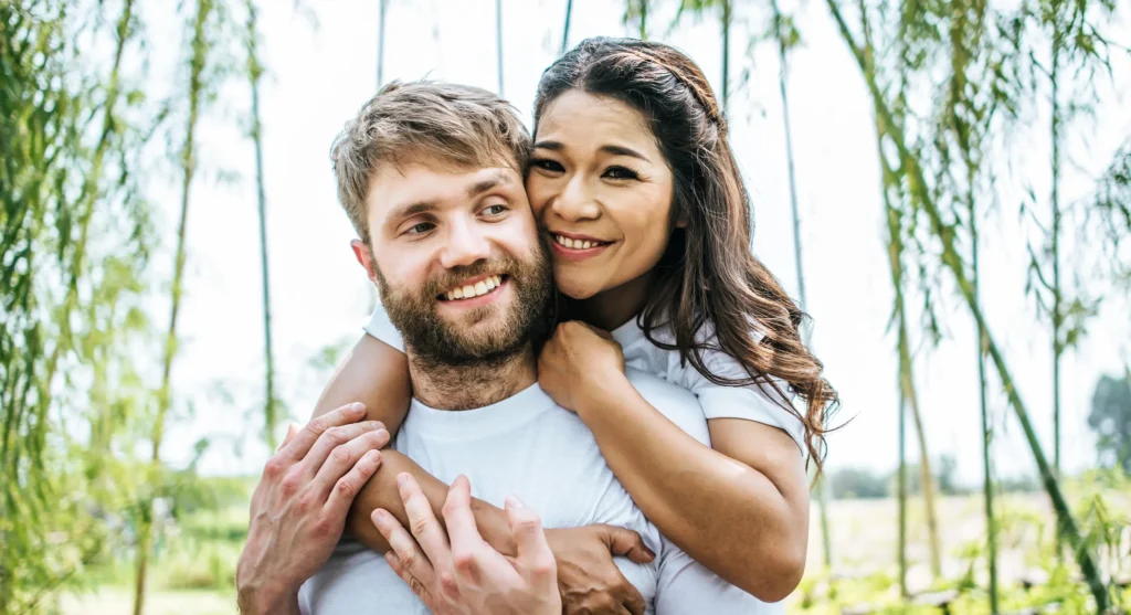 couple hugging