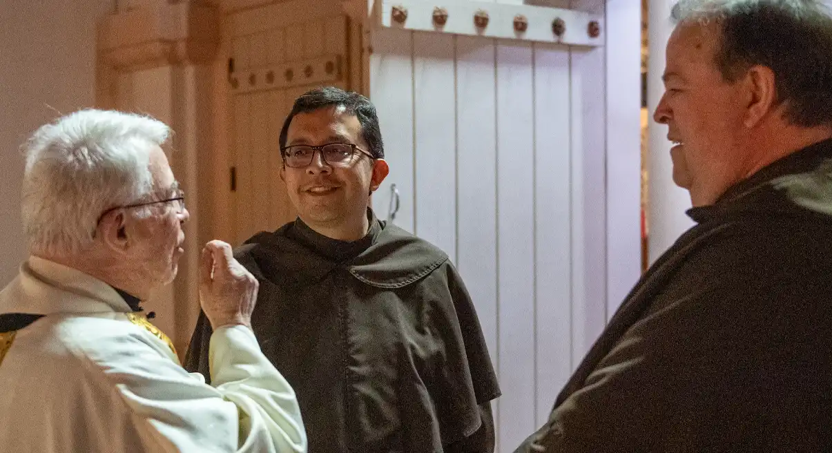 Brothers having conversation