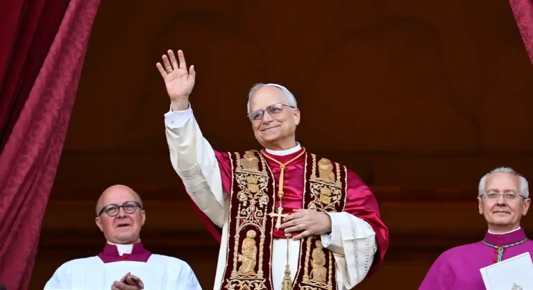 Pope Leo on the balcony