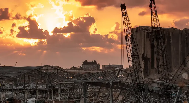 photo of war torn area