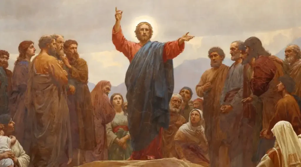 Jesus proclaiming the Gospel painting