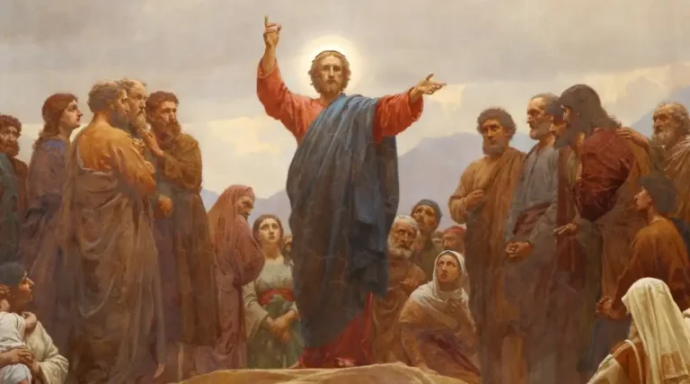 Jesus proclaiming the Gospel painting