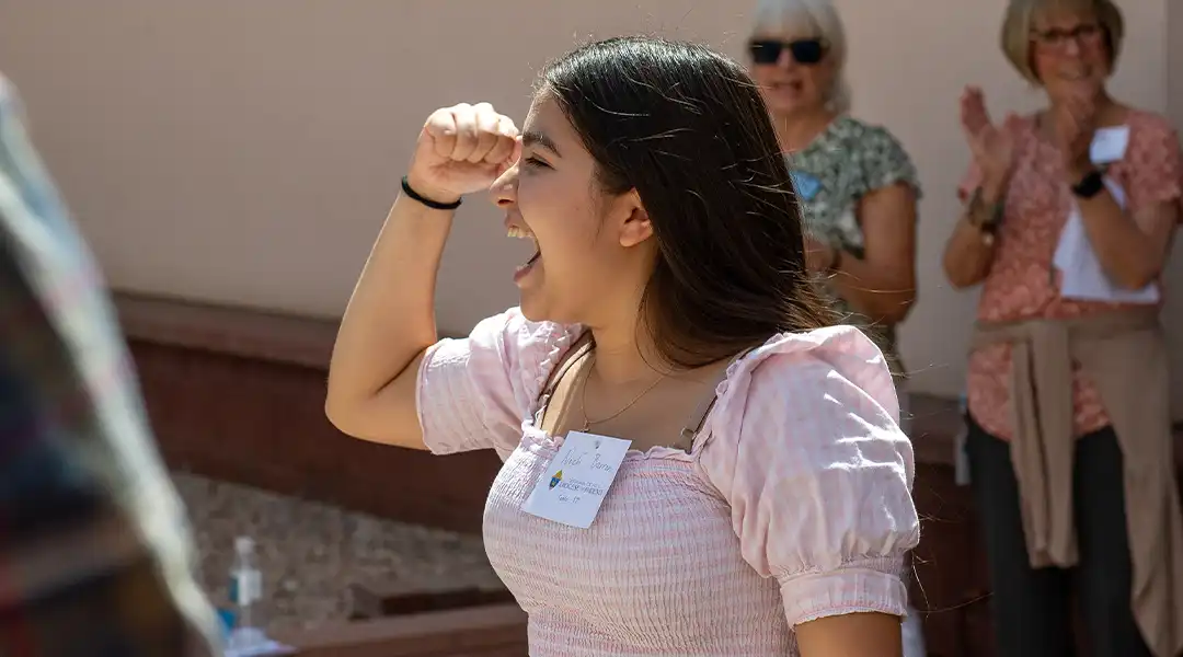 Young Adult Celebrating a Win